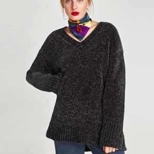 Zara Oversized Chenille Sweater